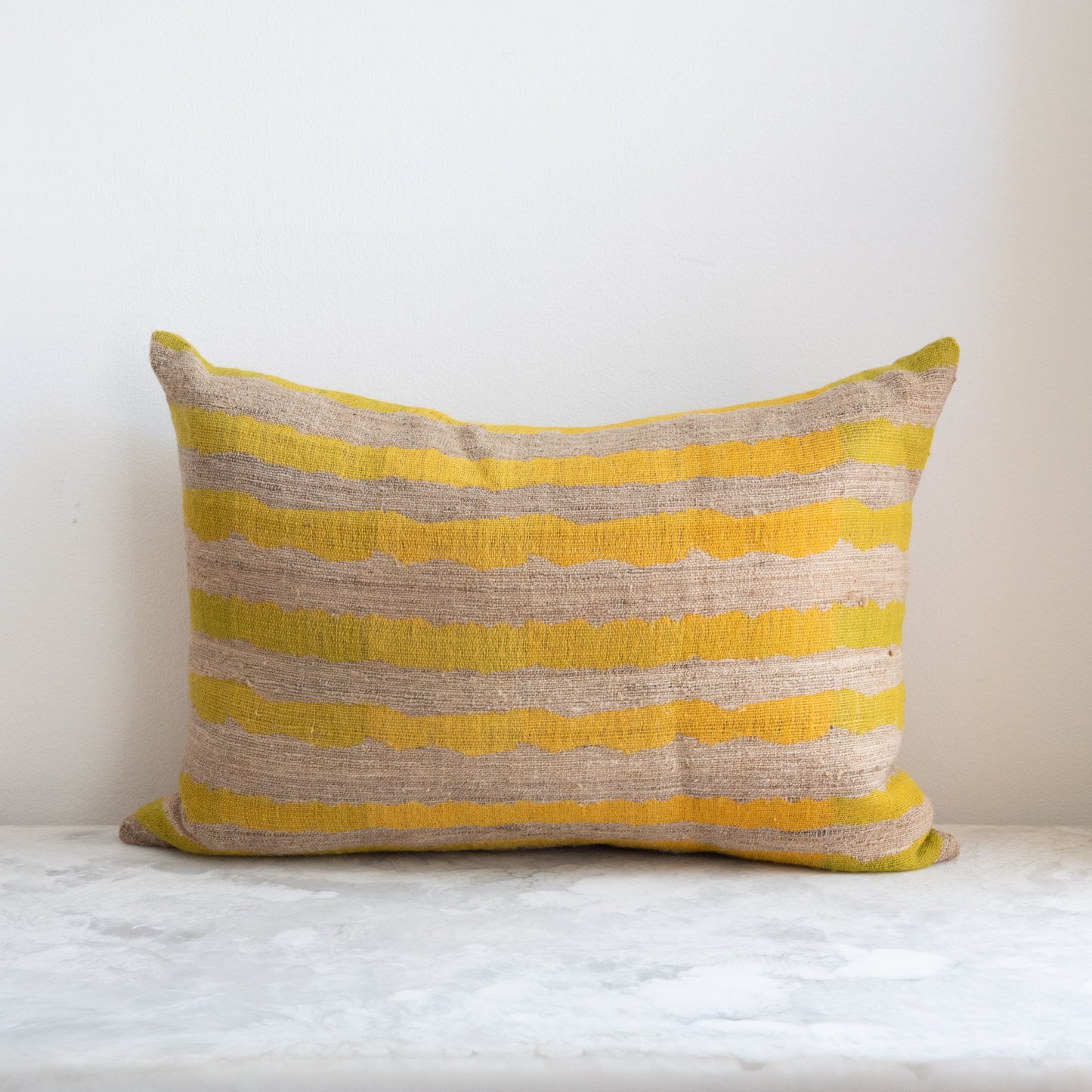 Experimental Weaves Pillow - Yellow