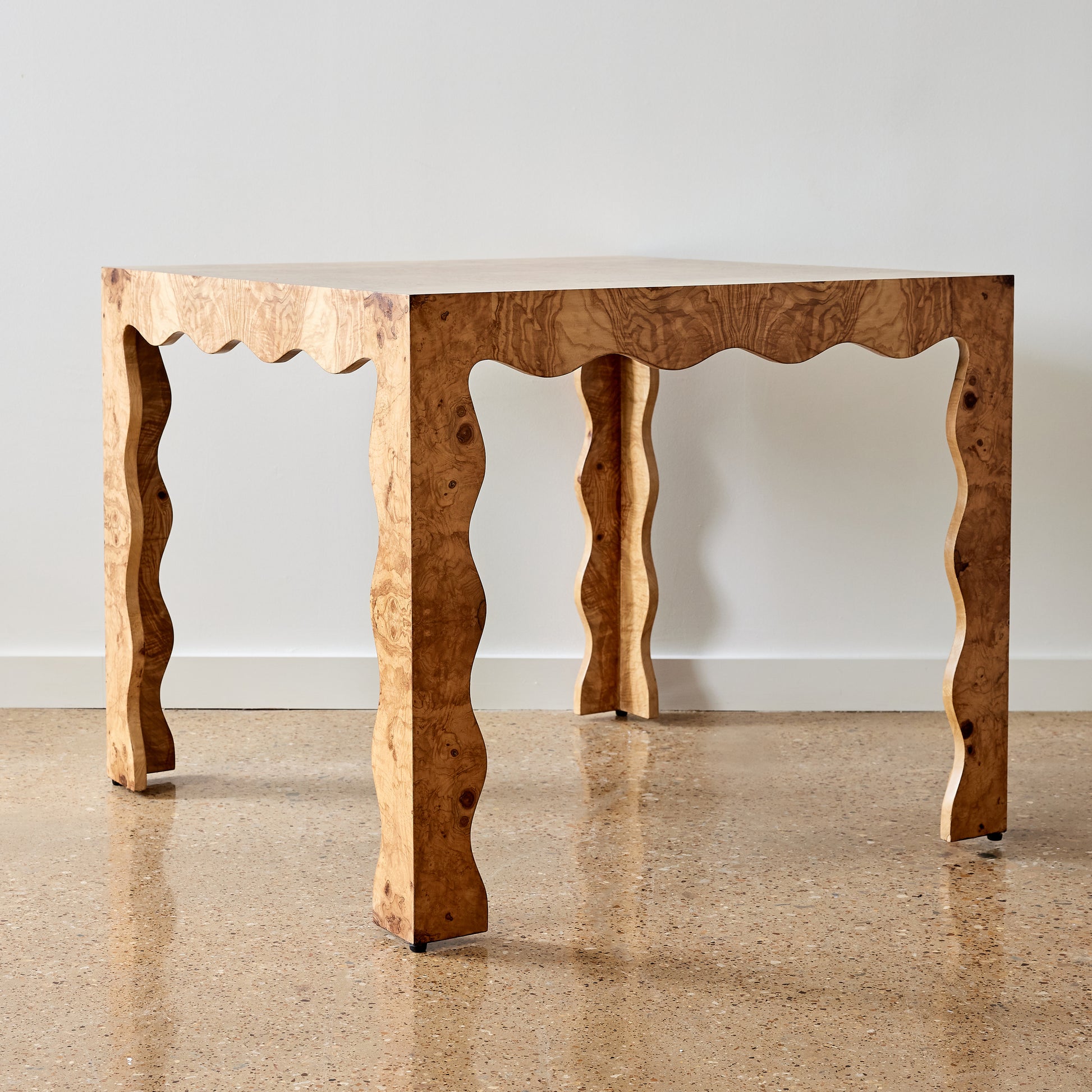 Burlwood Scalloped Game Table – Anyon Design and Atelier