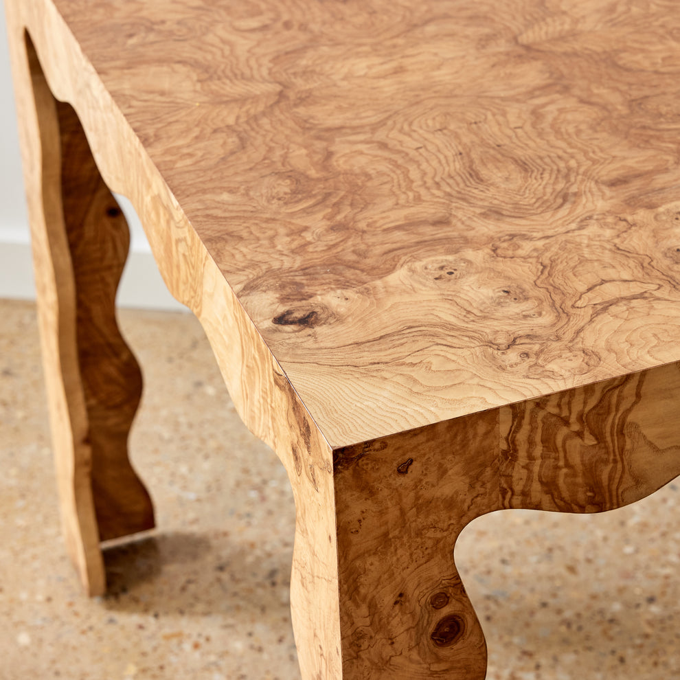 Burlwood Scalloped Game Table – Anyon Design and Atelier
