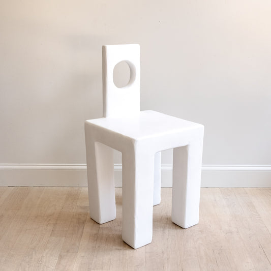 Gloria Brutalist Sculptural Plaster Chair