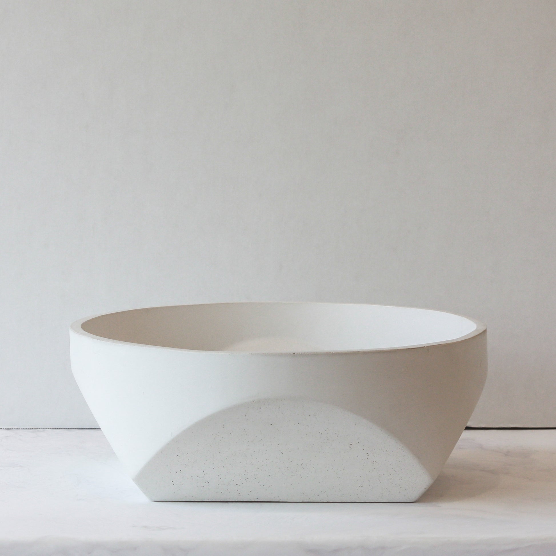 Concrete Bowl - White in large