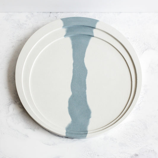 Sky blue and white phases tray