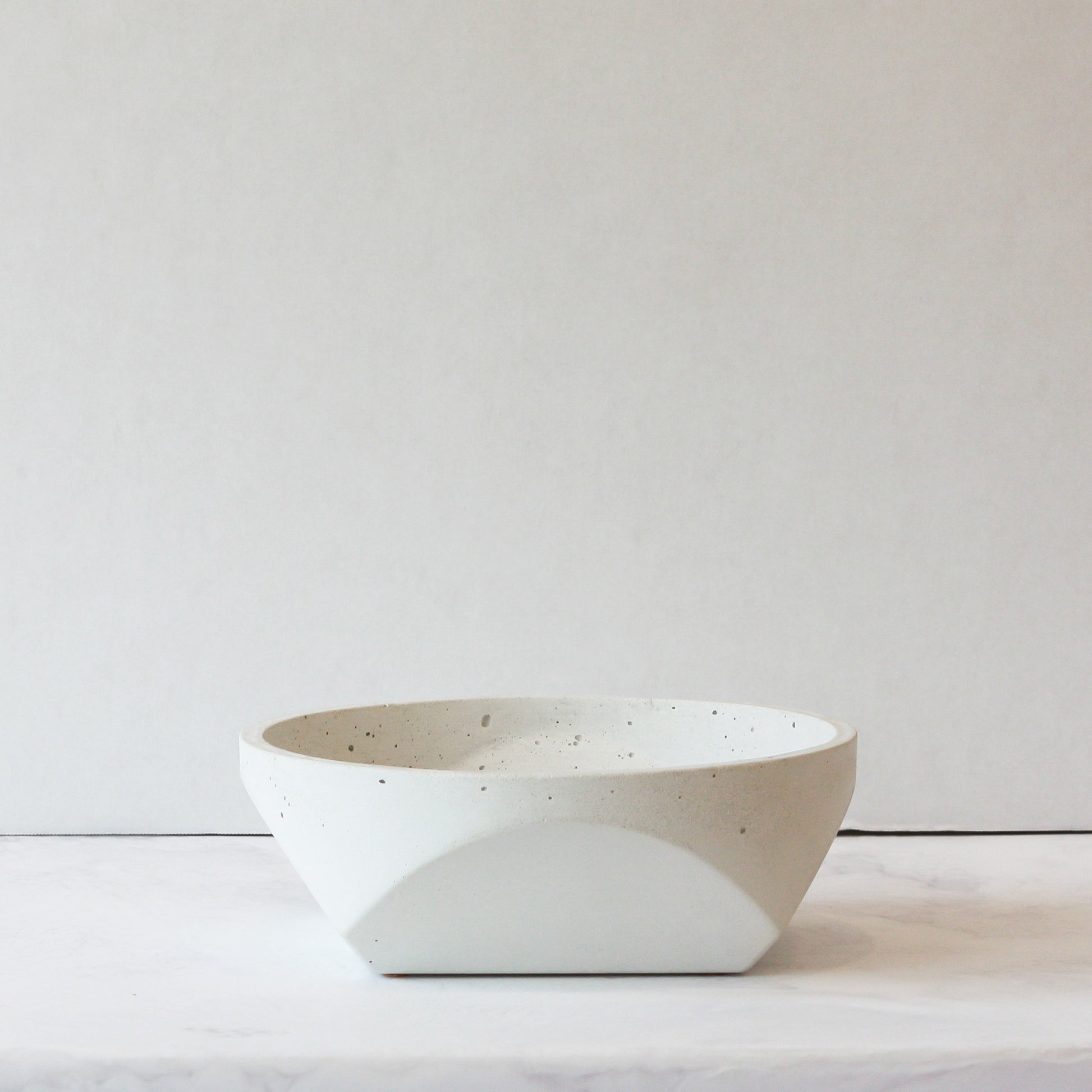 Concrete Bowl - White in small