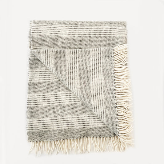 Stripe Throw in Fog