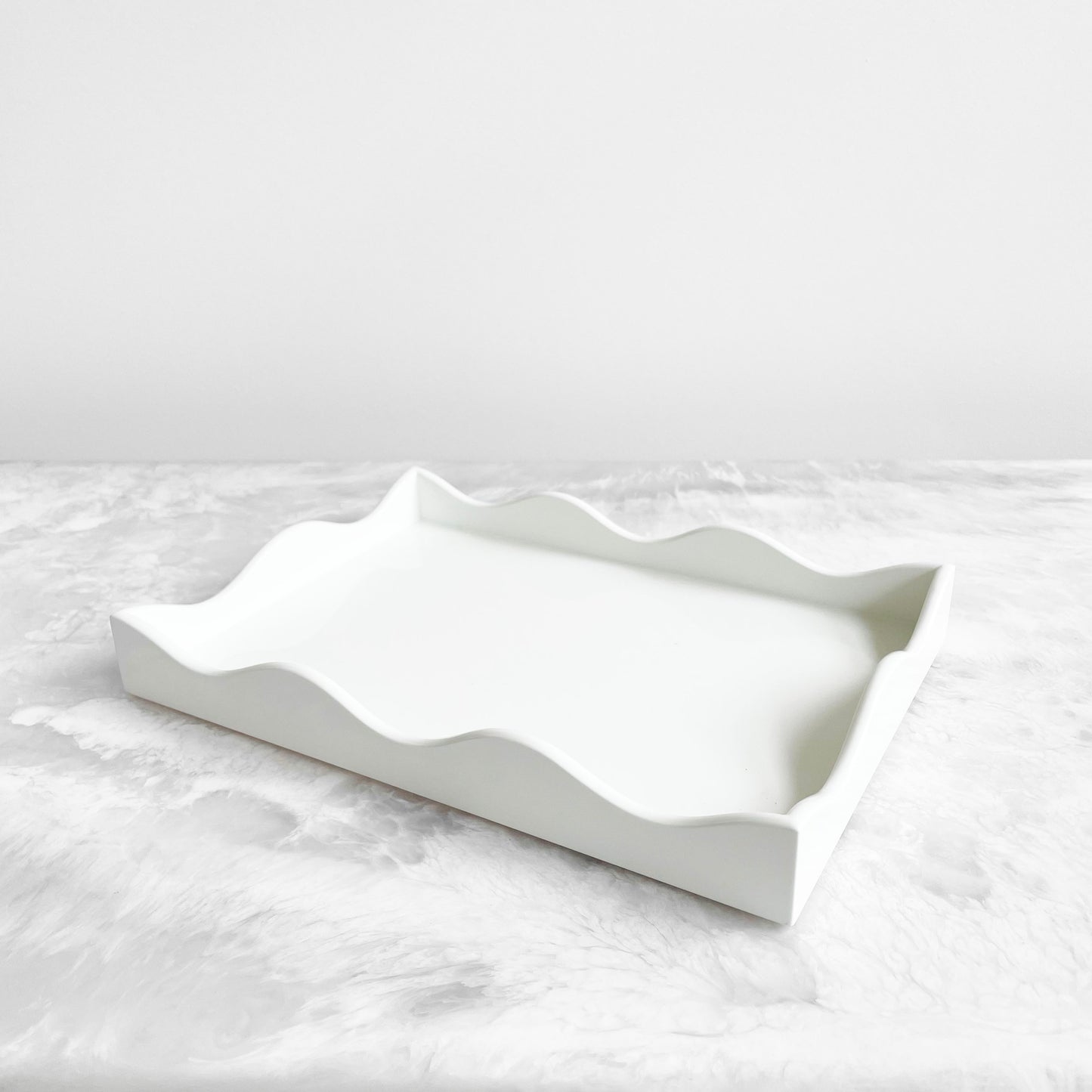 Small Belles Rives Lacquer Tray - Off White