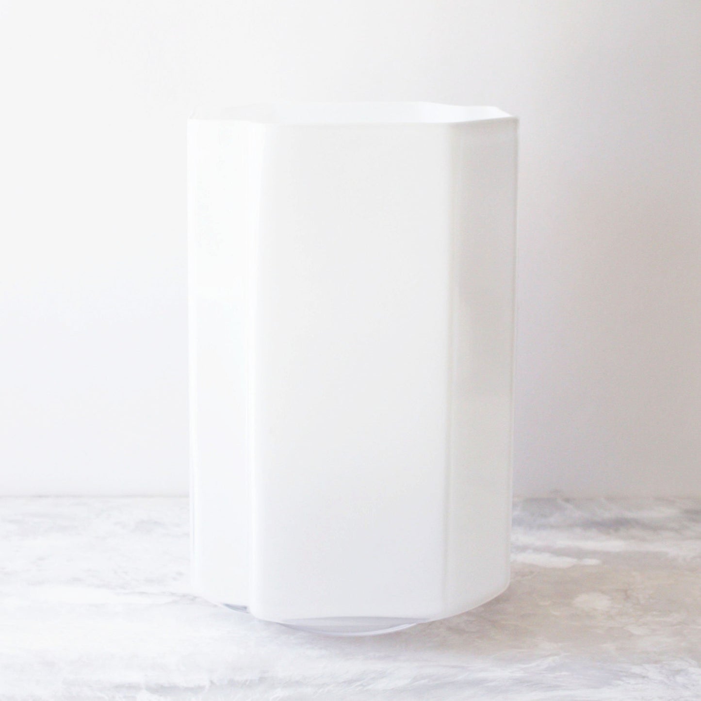 Large Funki Asymmetric Vase - Opal White