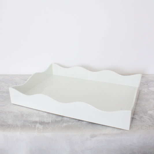 Medium Belles Rives Lacquer Tray - Off White