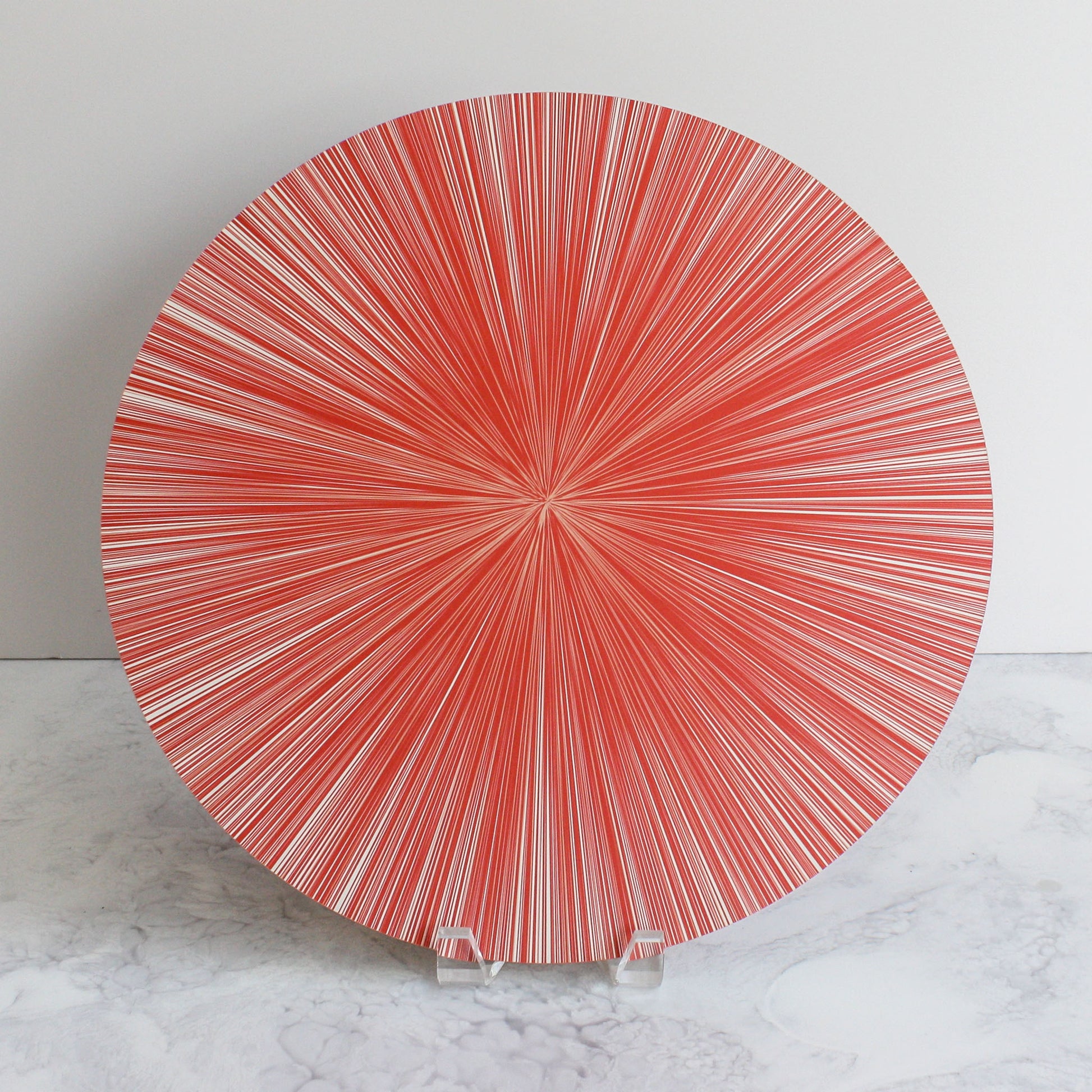 Lines placemats in coral pink