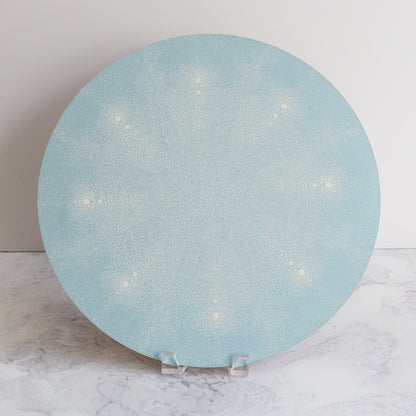 Shagreen placemats in ice blue