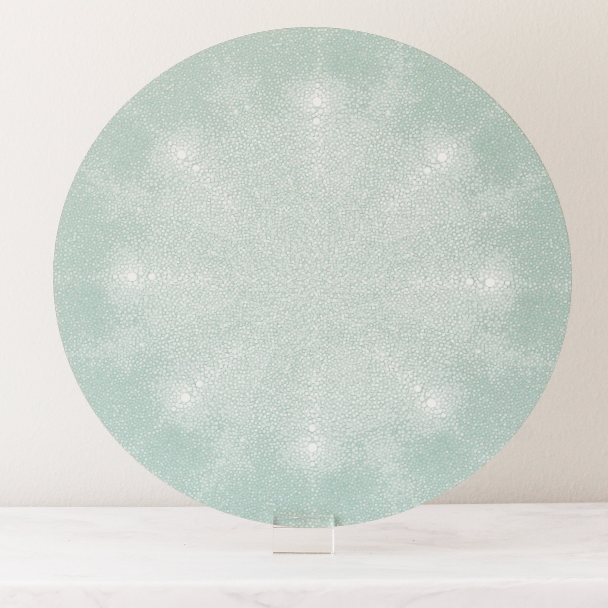 light green shagreen placemats