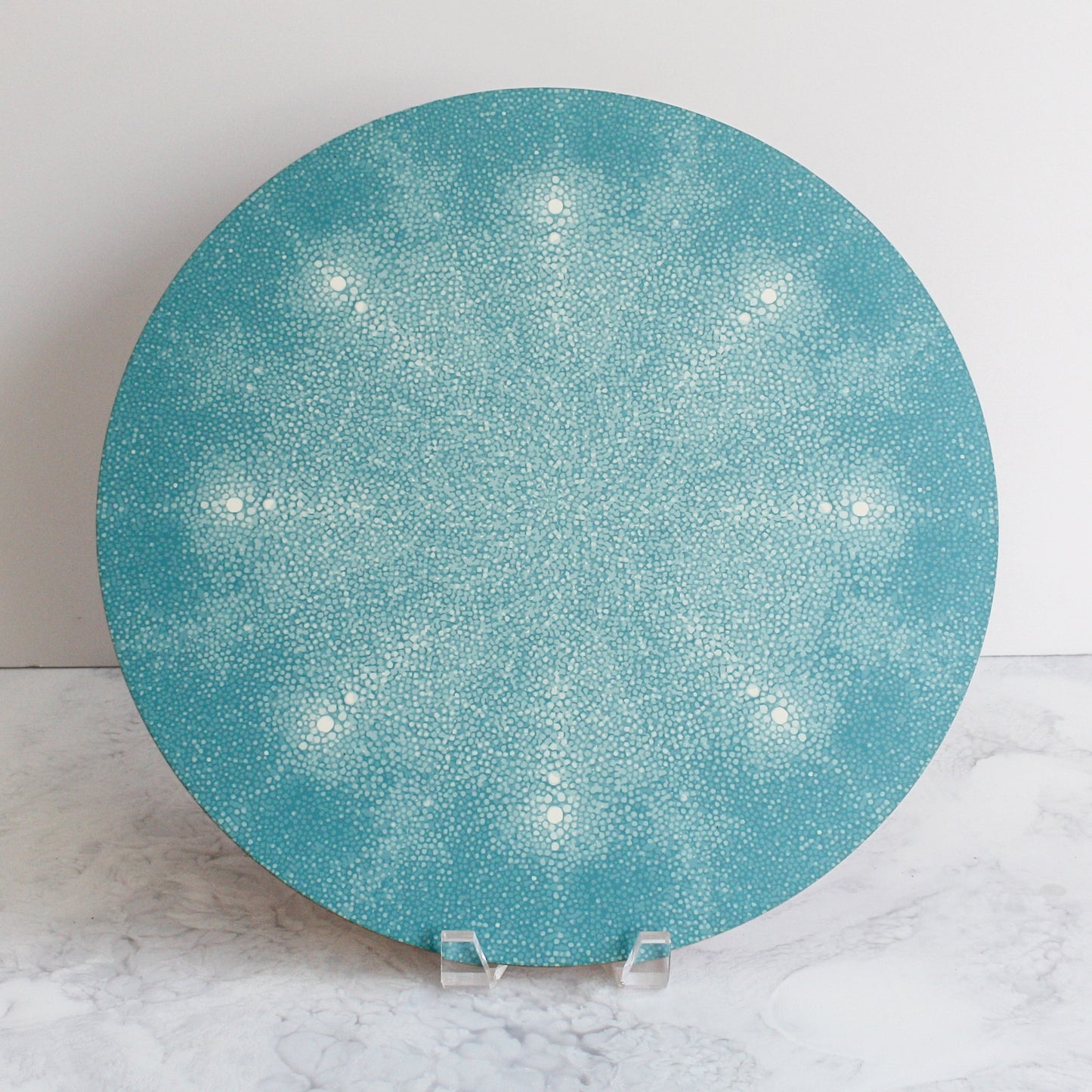 Shagreen placemats in turquoise