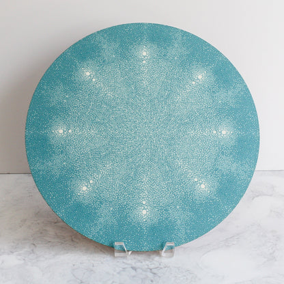 Shagreen placemats in turquoise