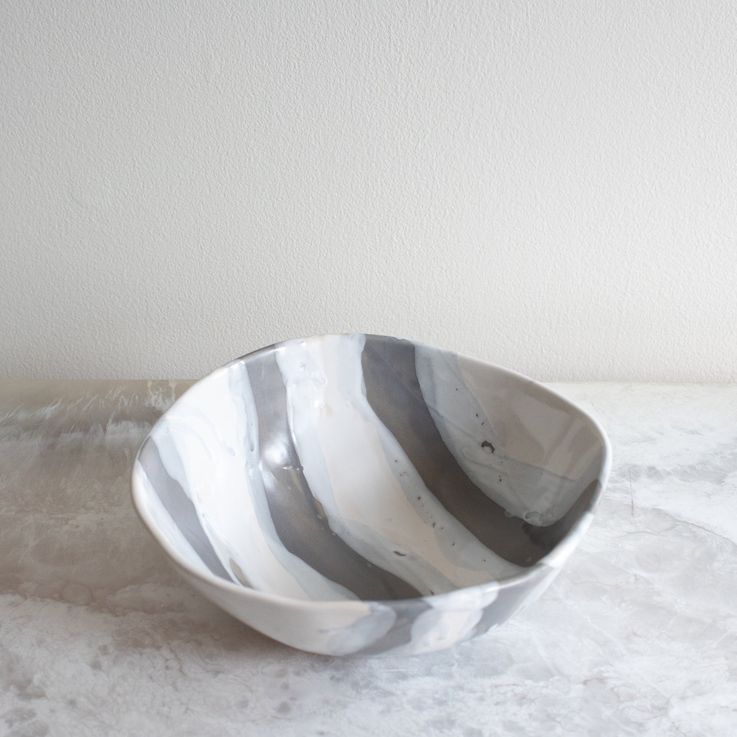 Nesting Bowls - Grey & White Stripe