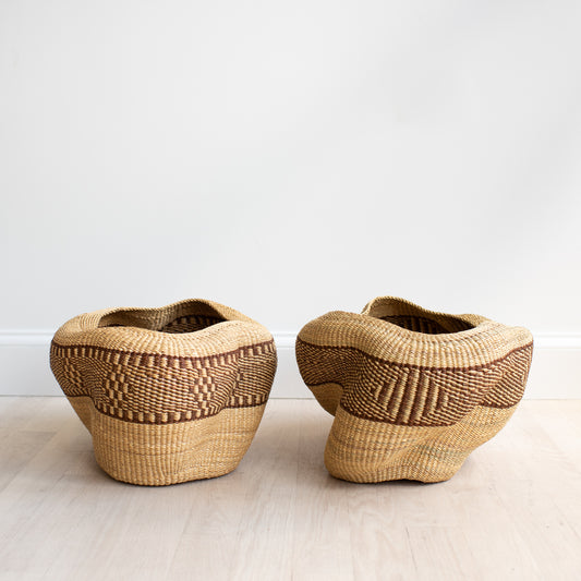 Pebble Basket - Natural & Brown