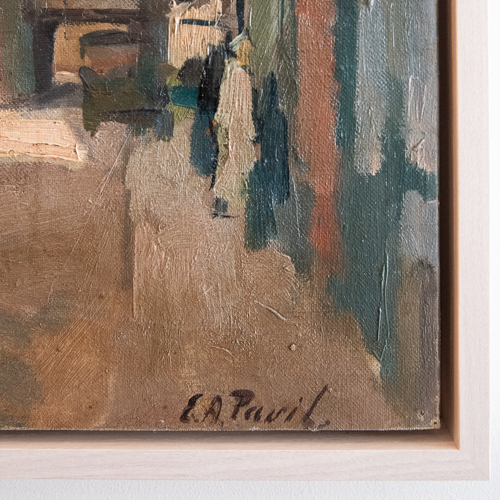 Street Scene with Figures by Elie Anatole Pavil