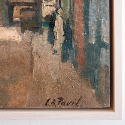 Street Scene with Figures by Elie Anatole Pavil