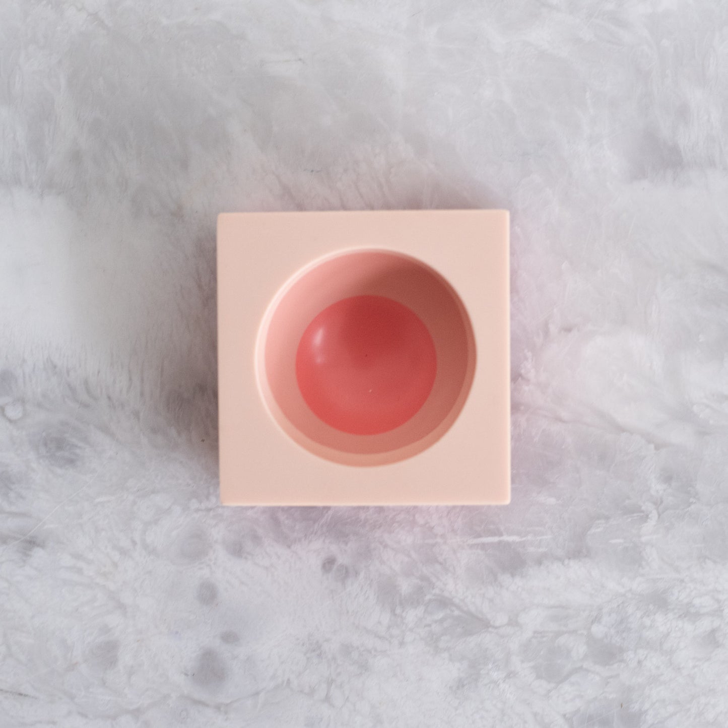 Tri-Colored Ring Dish in Peach