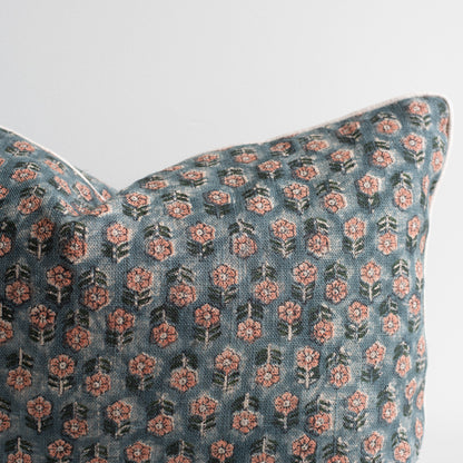 Tulsi Pillow in Teal Coral