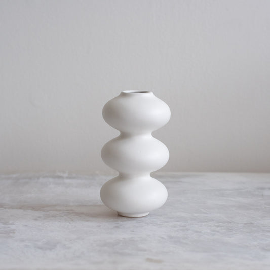 Mini Wave Form Vase - Matte White
