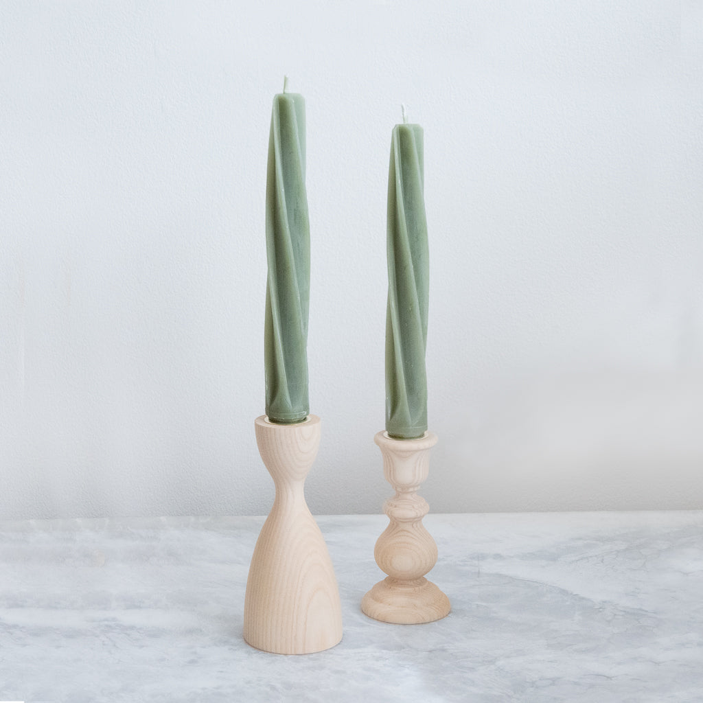Twist Taper Candle Pair