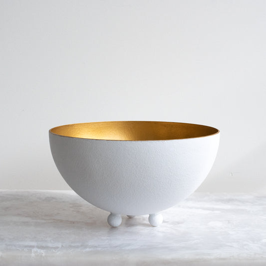 Hamish Bowl with Gold Interior- 12"