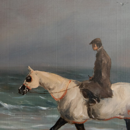 Horses on the Beach by Hubert Watrigant