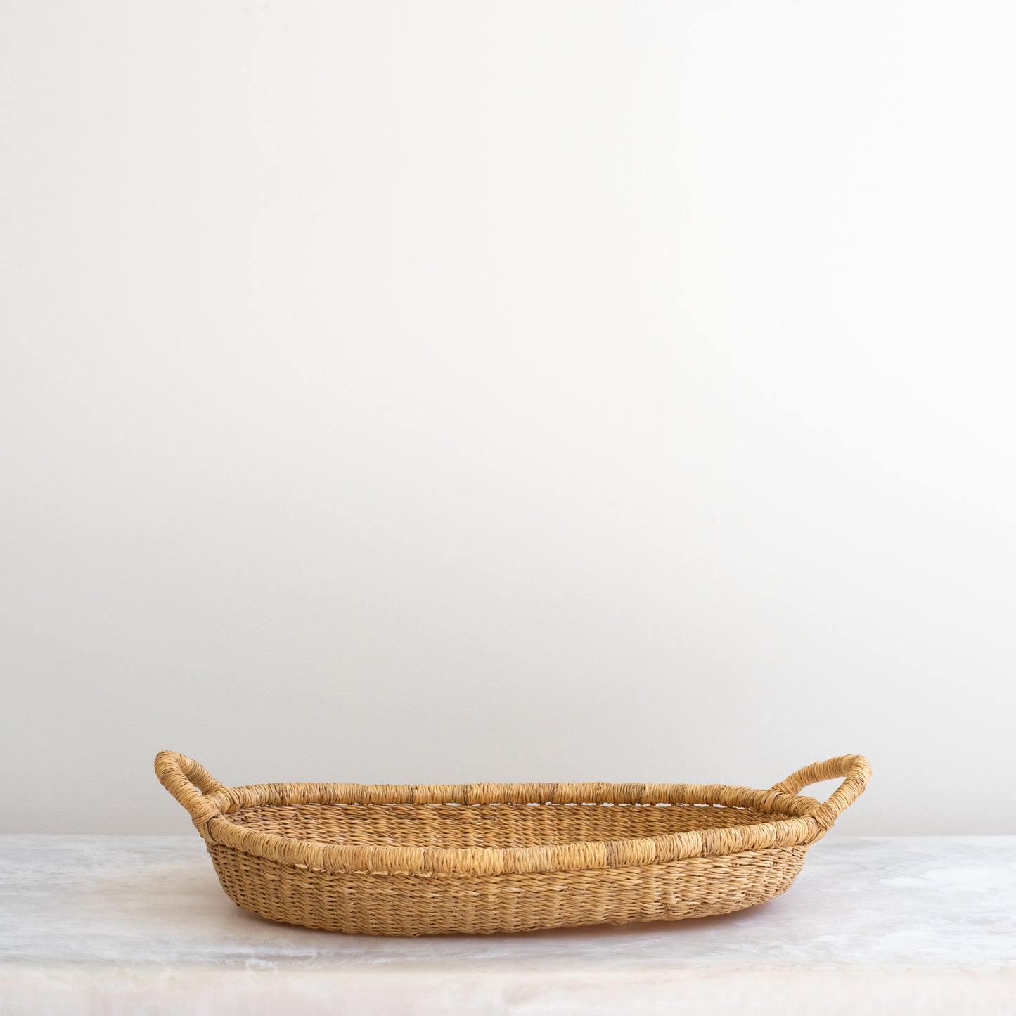 Bolga Double Handle Oval Tray