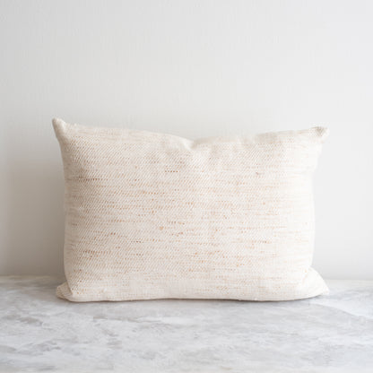 Carmel Lumbar Pillow in Cream - 15" x 20"