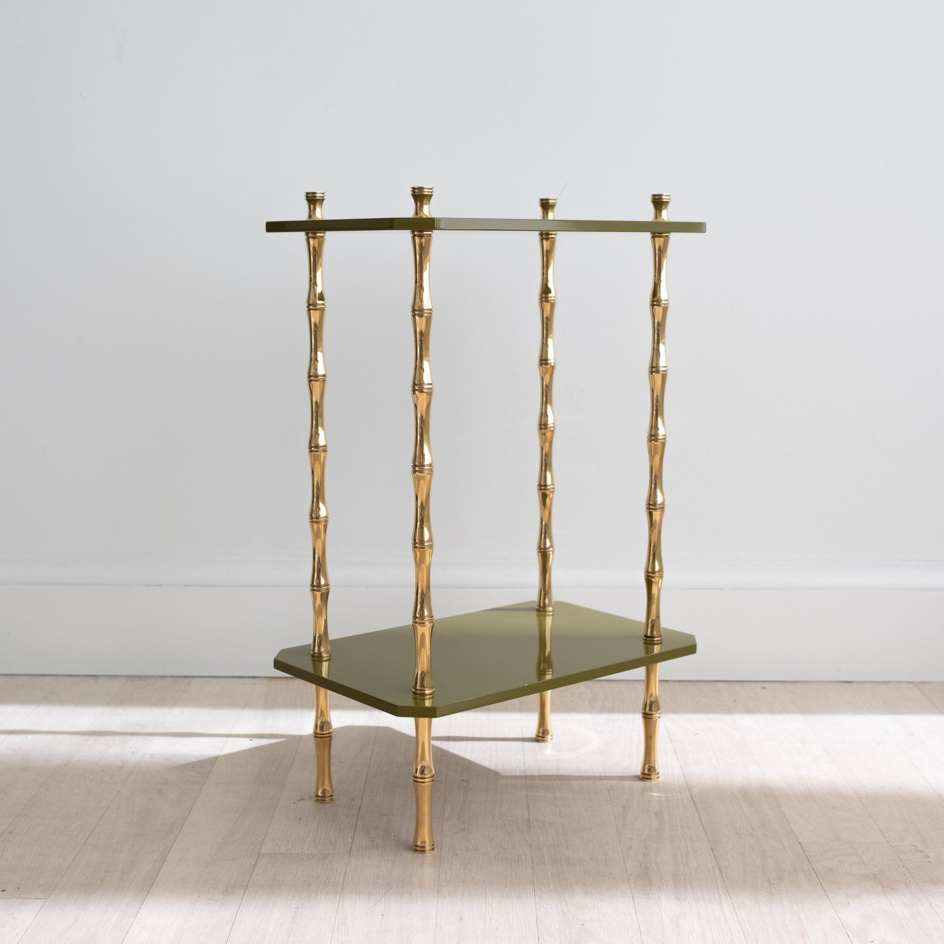 Freddie Table - Light Olive & Brass – Anyon Design and Atelier