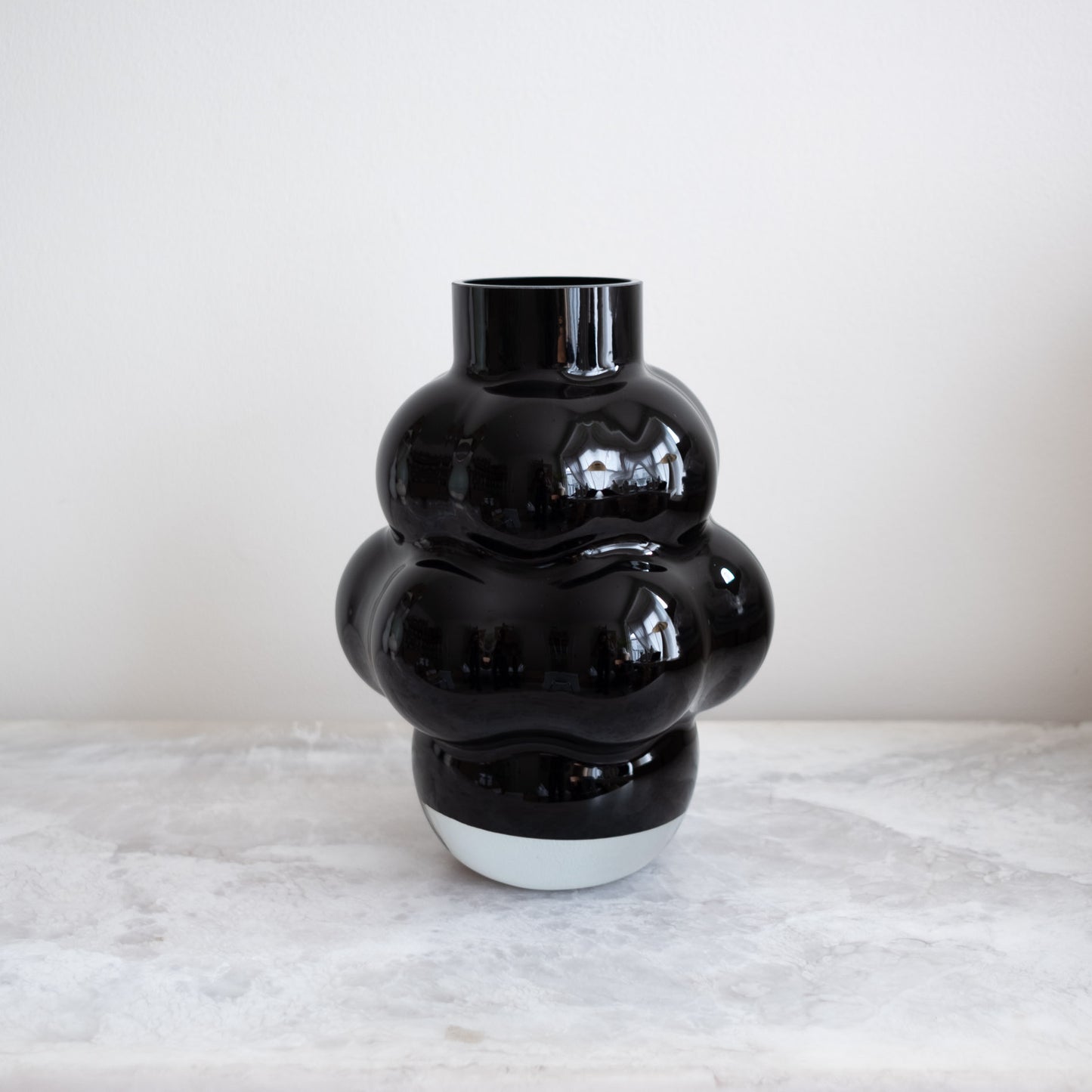 Glass Balloon Vase - Black