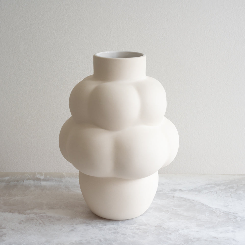 Ceramic Balloon Vase - Raw White