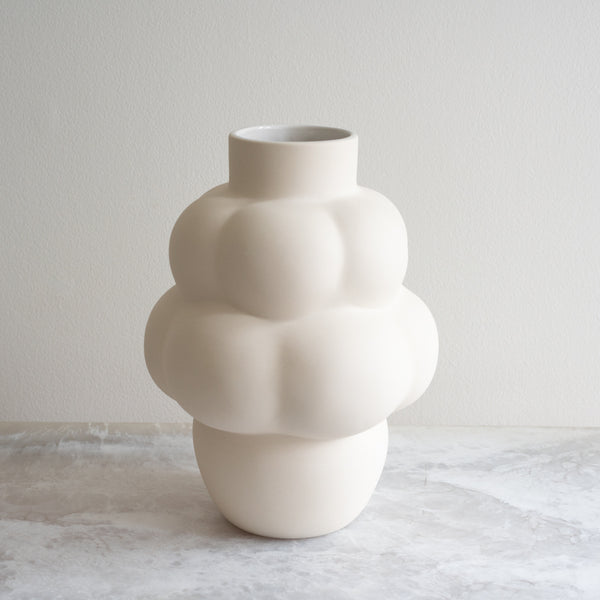 Ceramic Balloon Vase - Raw White – Anyon Design and Atelier