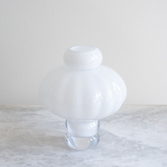 Opal White Small Balloon Vase