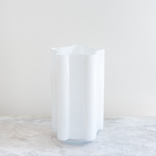 Large Funki Rounded Vase - Opal White