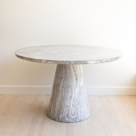 Marble Swirl Pedestal Dining Table