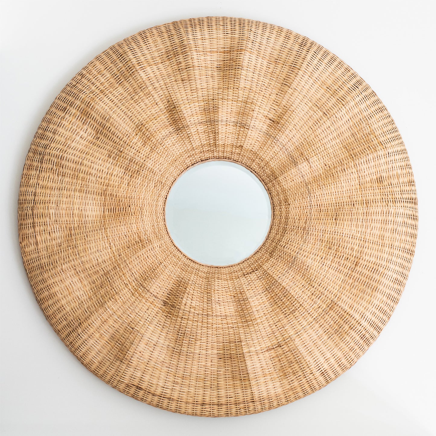 Wavy Rattan Mirror