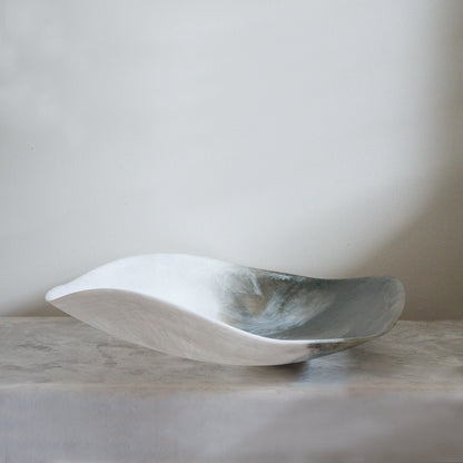 Resin Flower Bowl - Olive Dual Pour