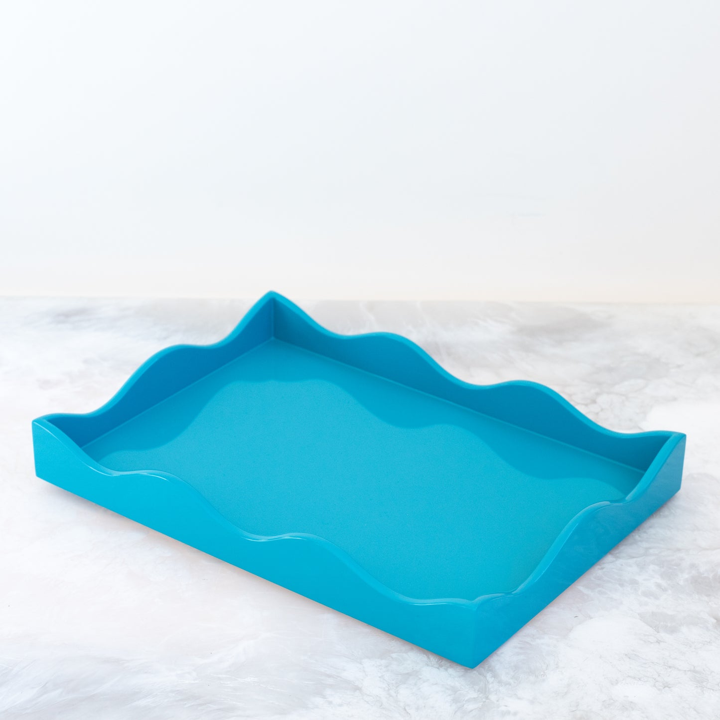 Small Belles Rives Lacquer Tray - Splash Blue
