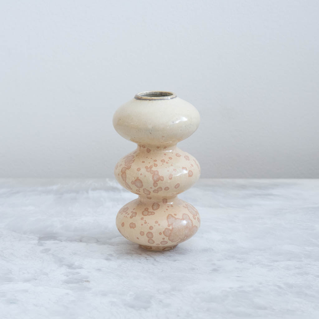 Mini Wave Form Vase - Crystal Cream