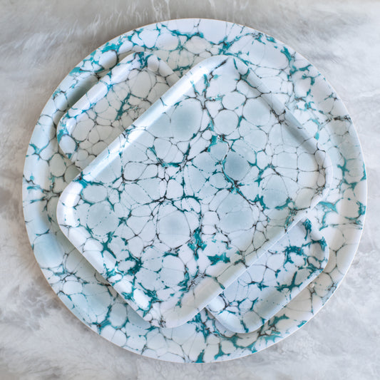 Marble Mint Birchwood Trays