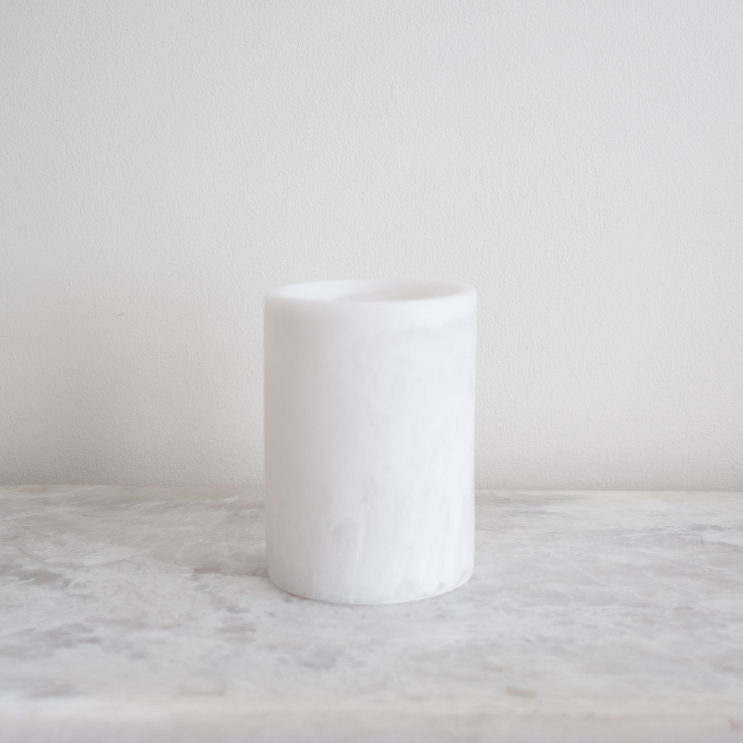 Whistler Round Vase - White Marble