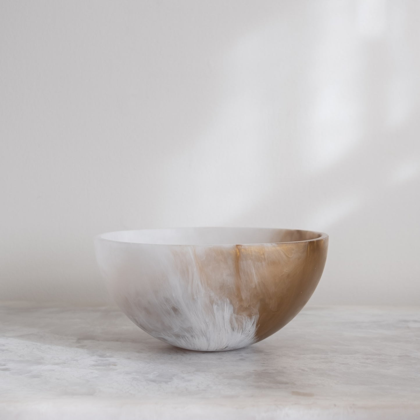 Pacific Bowl - White Marble & Gold