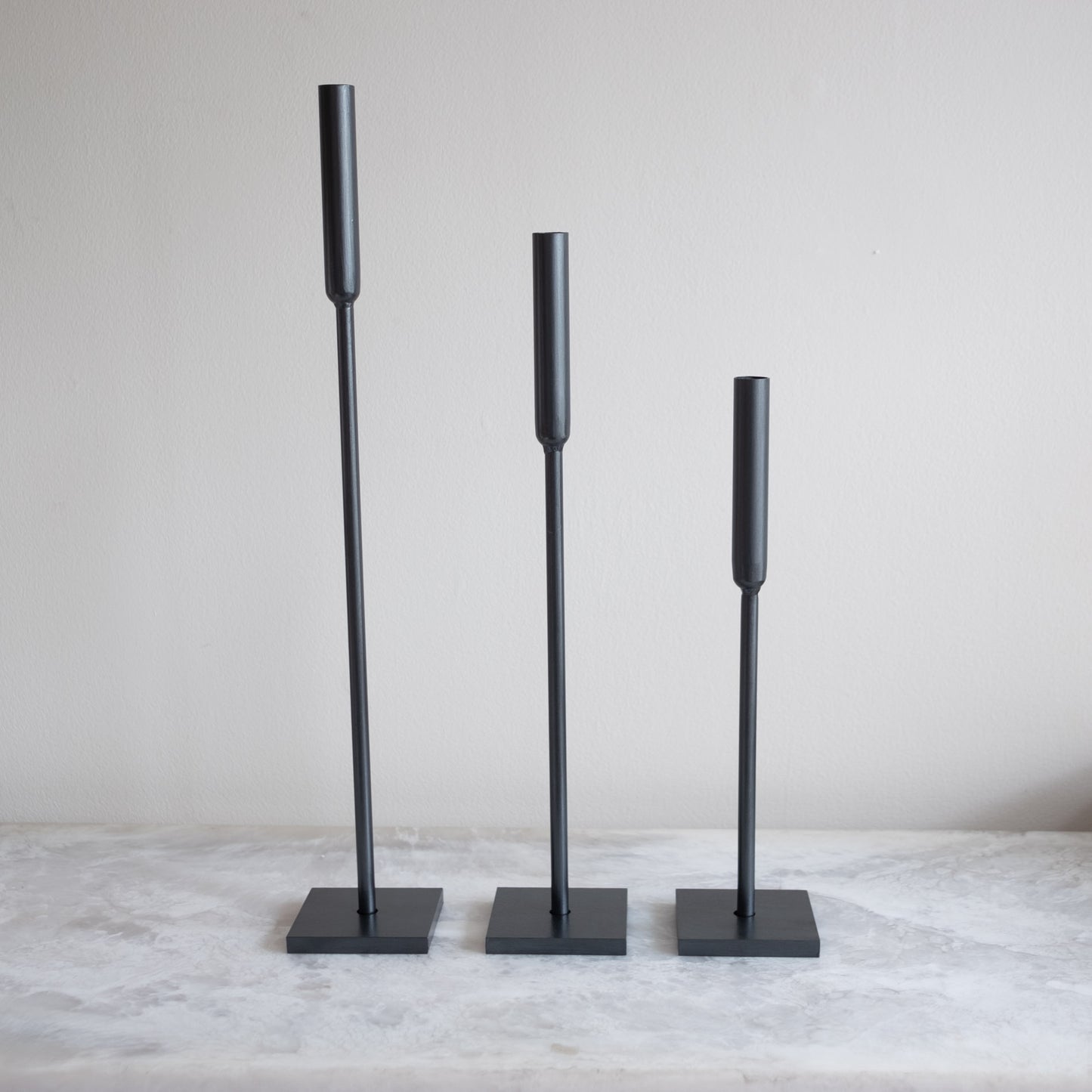 Slim Candlesticks in Graphite