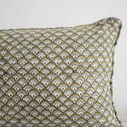 Minoa Moss Celadon Lumbar Pillow