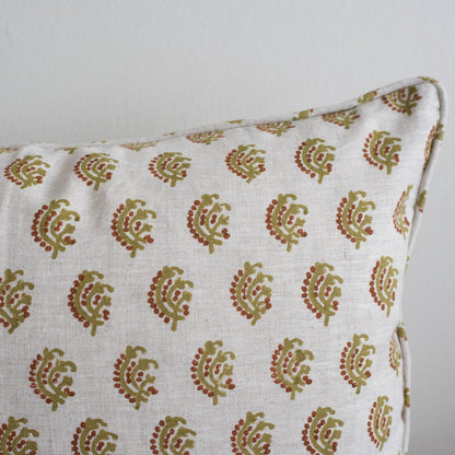 Chameli Olive Lumbar Pillow