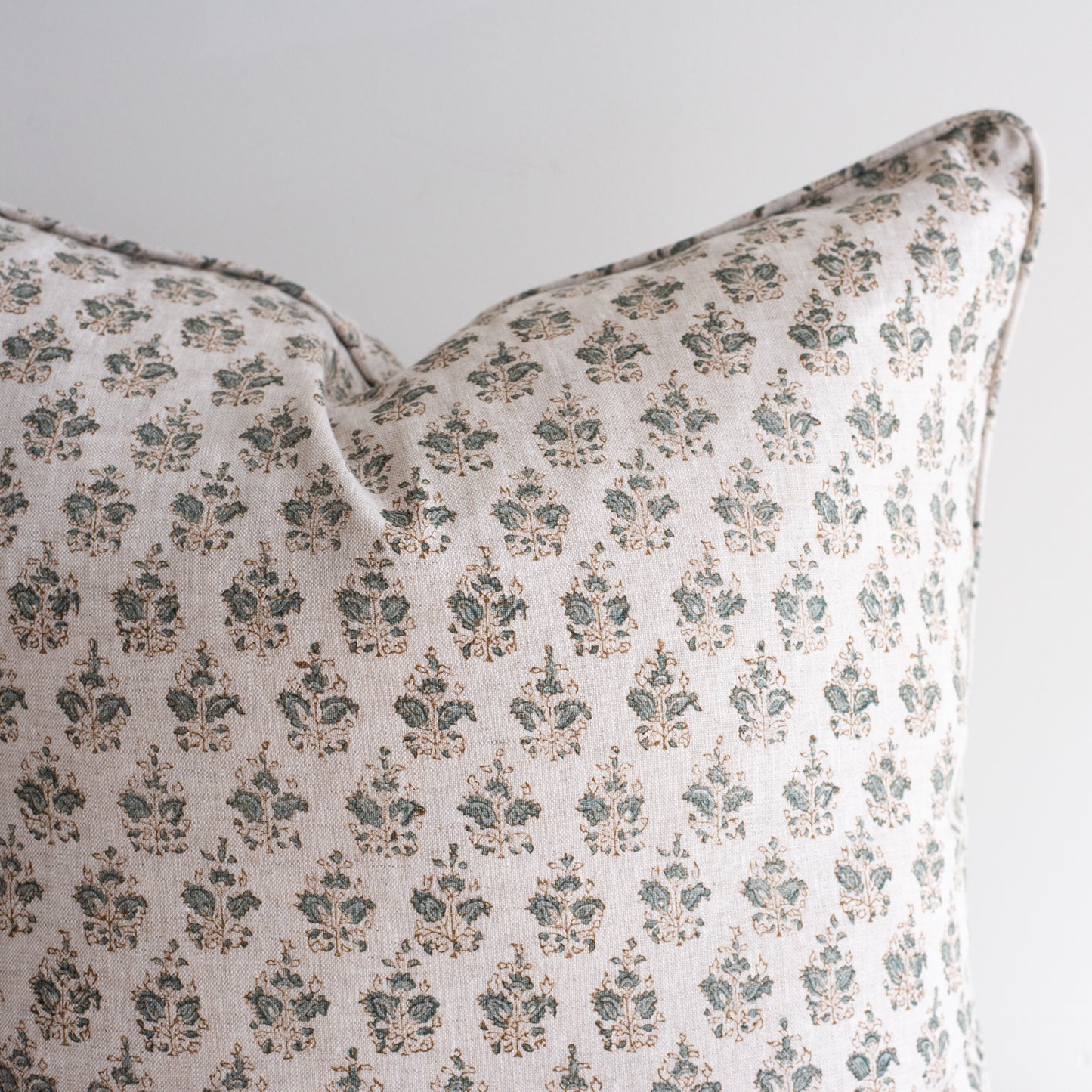 Sanganer Oak Celadon Pillow