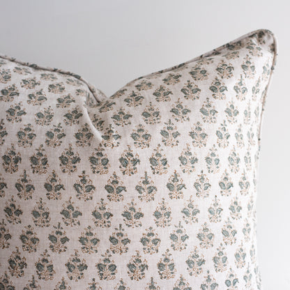 Sanganer Oak Celadon Pillow