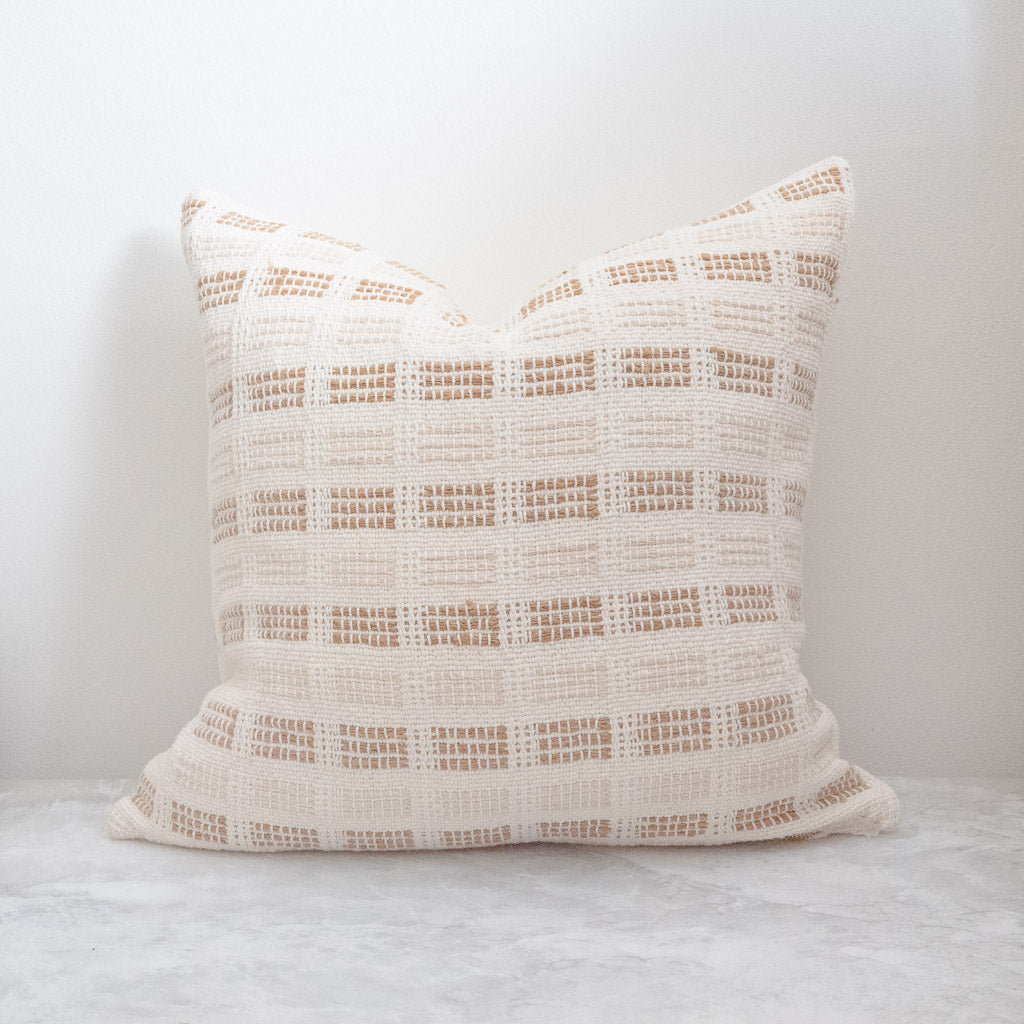Bolivar Pillow in Earth Brown & Cream