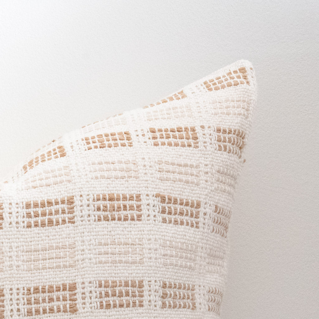 Bolivar Pillow in Earth Brown & Cream