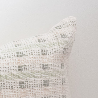 Zenu Pillow in Sage Green & Cream